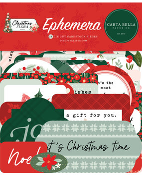 Carta Bella Peaceful Christmas Flora Ephemera (CBPCF341024) (OUTLET)