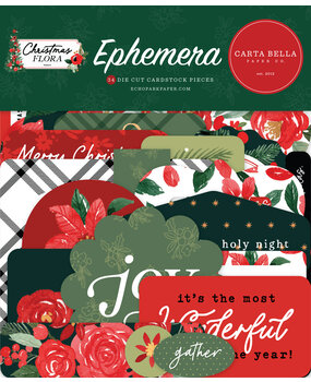 Carta Bella Merry Christmas Flora Ephemera (CBMCF332024) (OUTLET)