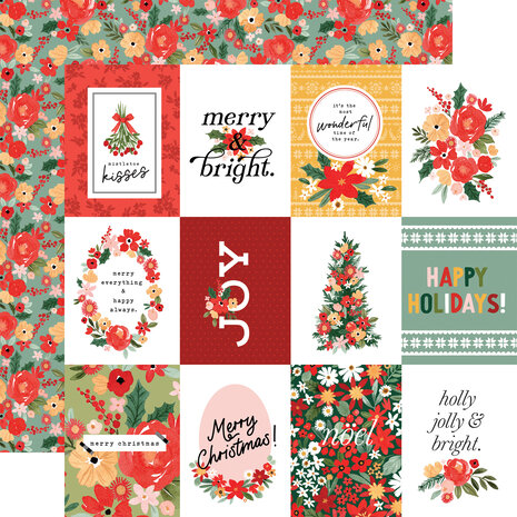 Carta Bella Joyful Christmas Flora 6x6 Inch Paper Pad (CBJCF340023) (DISCONTINUED)