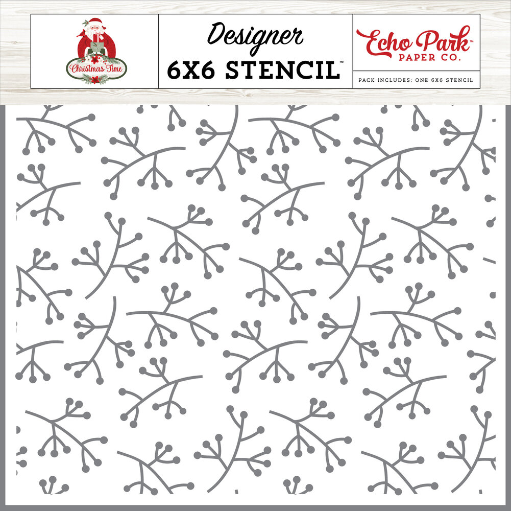 Echo Park Peaceful Sprigs Stencil (CT330035) (OUTLET)