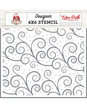 Echo Park Tis The Season Swirls Stencil (CT330033) (DISCONTINUED)