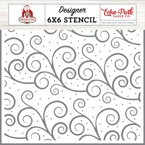 Echo Park Tis The Season Swirls Stencil (CT330033) (OUTLET) Echo Park Tis The Season Swirls Stencil (CT330033) (OUTLET)