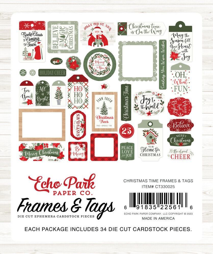 Echo Park Christmas Time Frames & Tags (CT330025) (OUTLET) Echo Park Christmas Time Frames & Tags (CT330025) (OUTLET)
