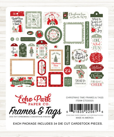 Echo Park Christmas Time Frames & Tags (CT330025) (DISCONTINUED) Echo Park Christmas Time Frames & Tags (CT330025) (DISCONTINUED)