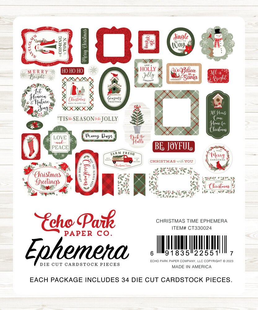 Echo Park Christmas Time Ephemera (CT330024) (OUTLET) Echo Park Christmas Time Ephemera (CT330024) (OUTLET)