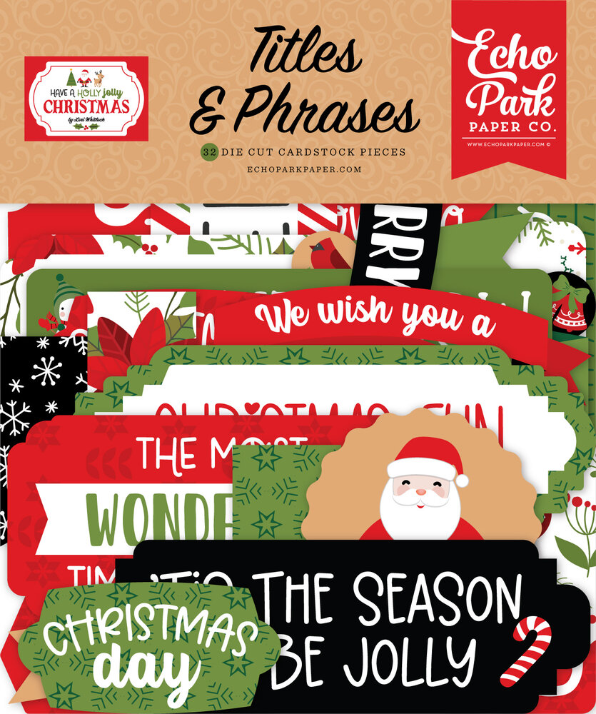 Echo Park Have A Holly Jolly Christmas Titles & Phrases (HJC331032) (DISCONTINUED)