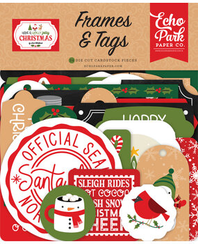 Echo Park Have A Holly Jolly Christmas Frames & Tags (HJC331025) (DISCONTINUED)