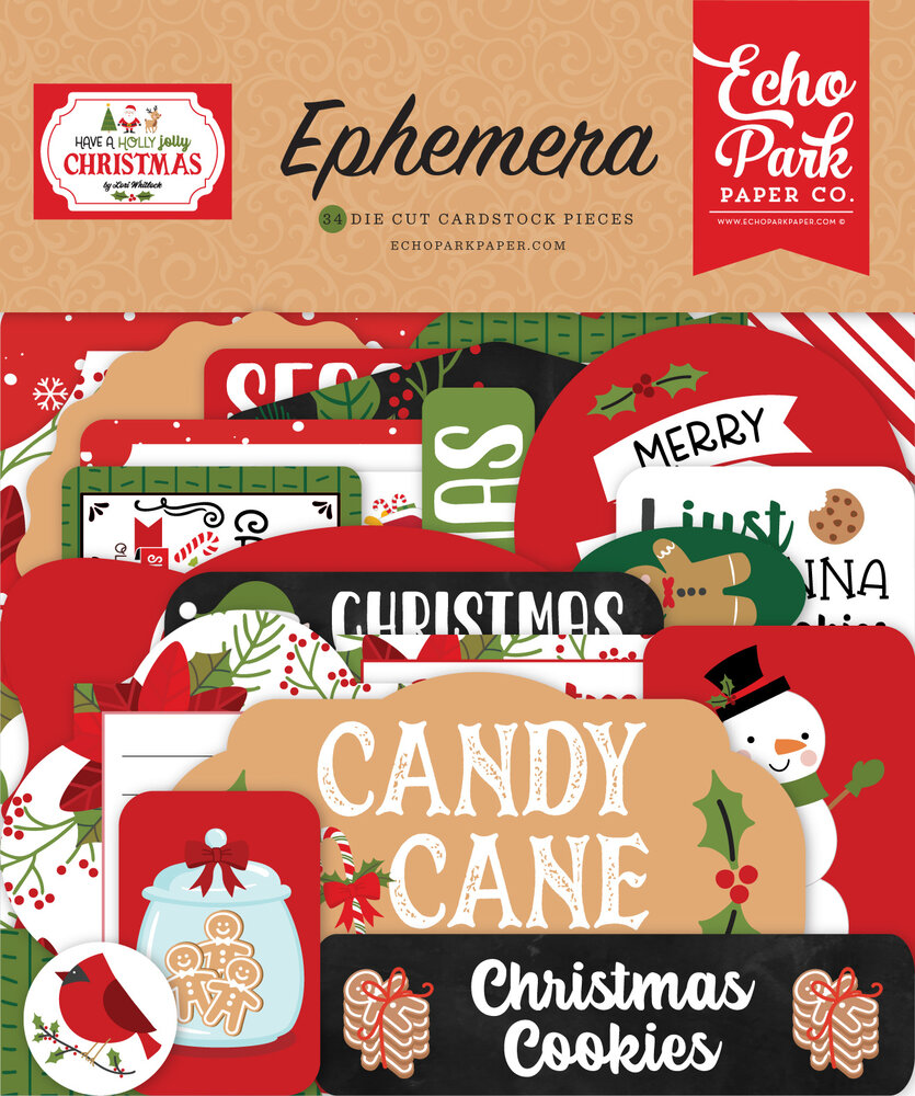 Echo Park Have A Holly Jolly Christmas Ephemera (HJC331024) (DISCONTINUED)