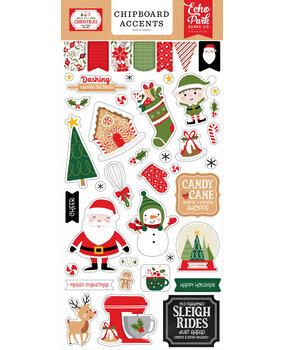 Echo Park Have A Holly Jolly Christmas Chipboard Accents (HJC331021) (DISCONTINUED)