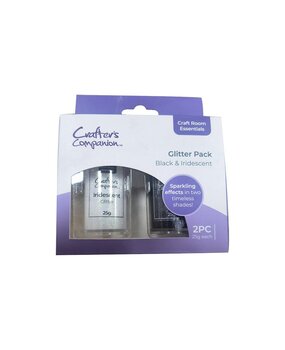 Crafter's Companion Glitter Pack Black and Iridescent 2x25g (CC-CRE-GLITPK-BKIR) (OUTLET)