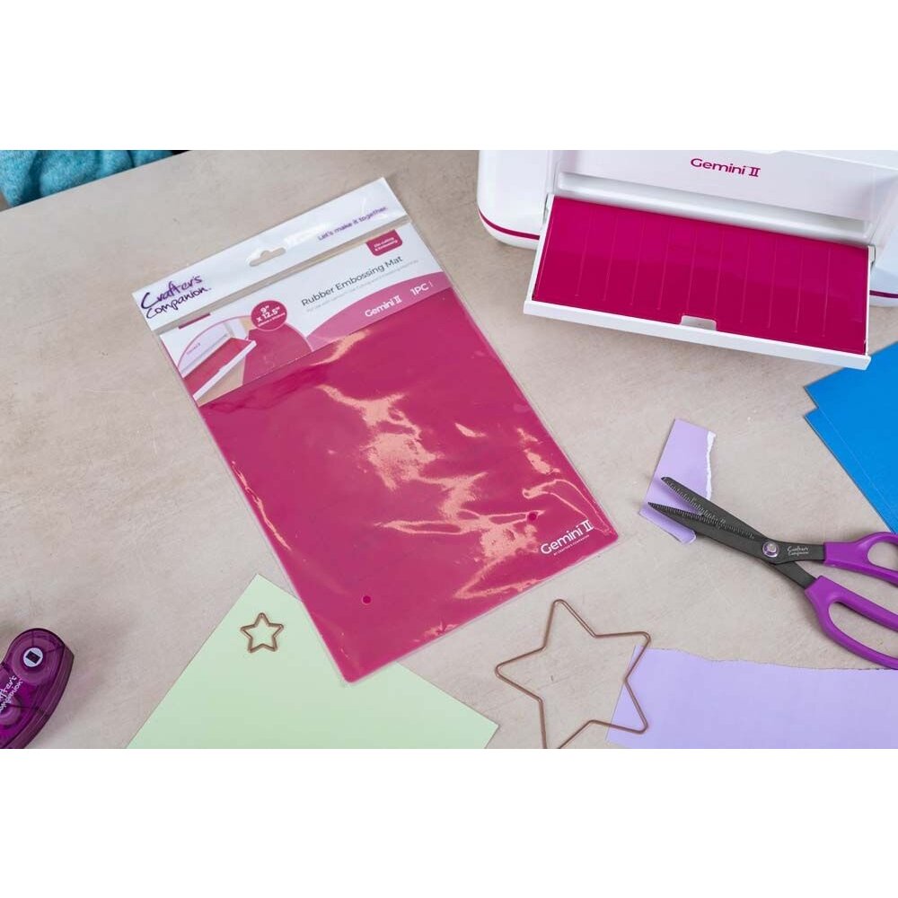 Gemini Go Gummimatte Zum Prägen - 7,6 X 15,2 Cm Schwarz - Perfekt Für Deine Bastelprojekte