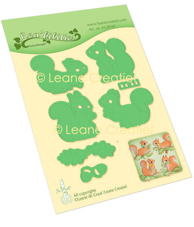 Leane Creatief Lea’Bilitie Squirrels Cut And Emboss Dies (45.8542) (DISCONTINUED)