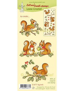 Leane Creatief Lecreadesign Combi Clear Stamp Squirrels (55.8771) (DISCONTINUED)