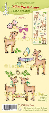Leane Creatief Lecreadesign Combi Clear Stamp Little Deer (55.8733) (DISCONTINUED)