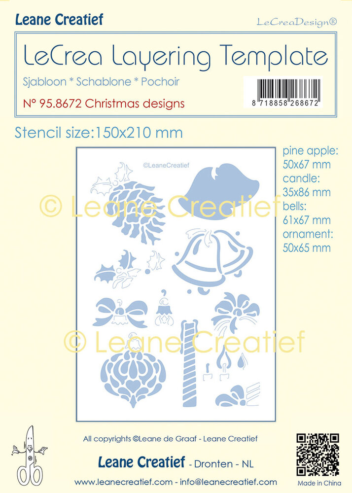 Leane Creatief Lecreadesign Layering Template Christmas Designs (95.8672) (DISCONTINUED)