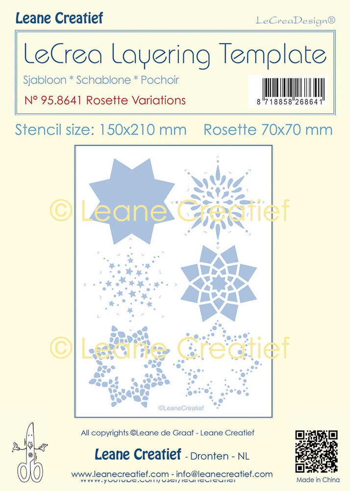 Leane Creatief Lecreadesign Layering Template Rosette Variations (95.8641) (DISCONTINUED) Leane Creatief Lecreadesign Layering Template Rosette Variations (95.8641) (DISCONTINUED)