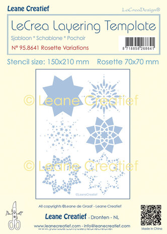 Leane Creatief Lecreadesign Layering Template Rosette Variations (95.8641) (DISCONTINUED) Leane Creatief Lecreadesign Layering Template Rosette Variations (95.8641) (DISCONTINUED)
