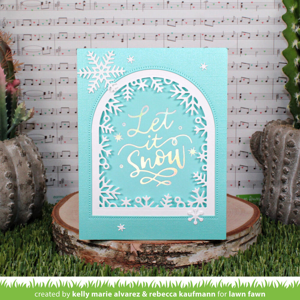 Lawn Fawn Foiled Sentiments: Let It Snow Hot Foil Plate (LF3263) (OUTLET) Lawn Fawn Foiled Sentiments: Let It Snow Hot Foil Plate (LF3263) (OUTLET)