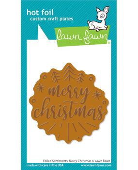 Lawn Fawn Foiled Sentiments: Merry Christmas Hot Foil Plates (LF3262) (OUTLET)