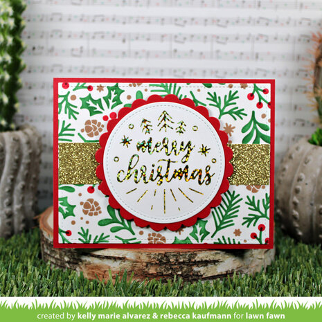 Lawn Fawn Foiled Sentiments: Merry Christmas Hot Foil Plates (LF3262) (DISCONTINUED)