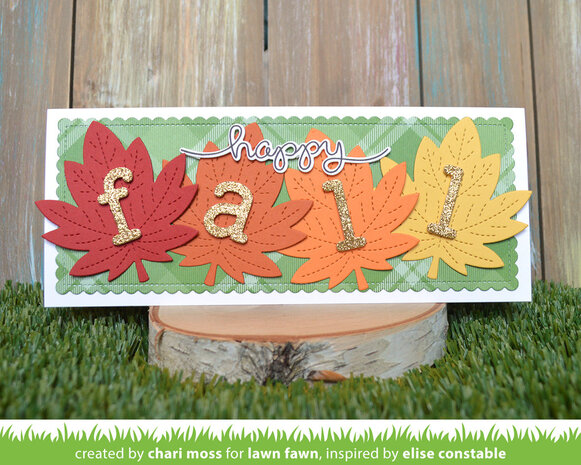 Lawn Fawn Outside In Stitched Maple Leaf Lawn Cuts Dies (LF3248) (OUTLET)