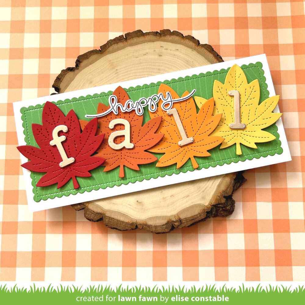 Lawn Fawn Outside In Stitched Maple Leaf Lawn Cuts Dies (LF3248) (OUTLET)