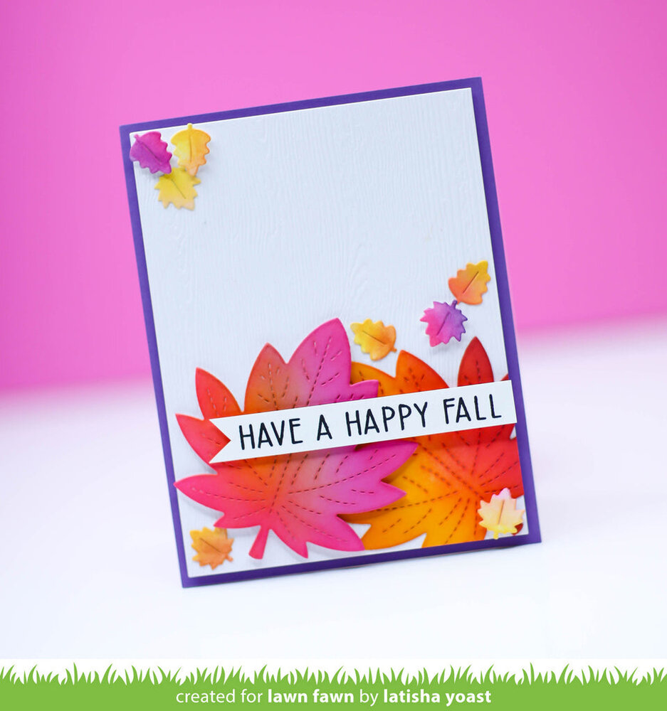 Lawn Fawn Outside In Stitched Maple Leaf Lawn Cuts Dies (LF3248) (OUTLET)