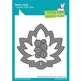 Lawn Fawn Stitched Maple Leaf Frame Lawn Cuts Dies (LF3249) (OUTLET)