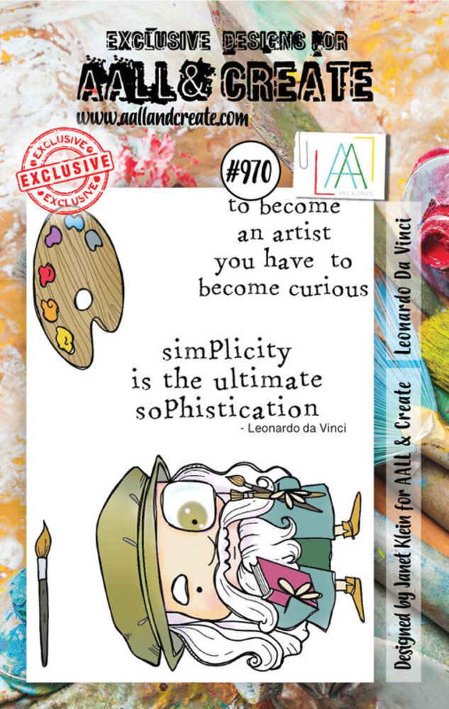 Aall and Create Stamp Set A7 Leonardo Da Vinci (AALL-TP-970) (DISCONTINUED)