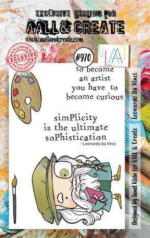 Aall and Create Stamp Set A7 Leonardo Da Vinci (AALL-TP-970) (DISCONTINUED)
