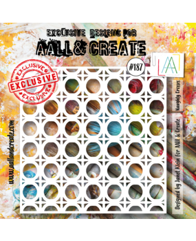 Aall and Create Stencil 6x6 Inch Naughty Crosses (AALL-PC-187) (DISCONTINUED)