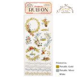 Stamperia Create Happiness Christmas Rub-On 4x8,5 Inch Garlands (DFLRB47) (DISCONTINUED)