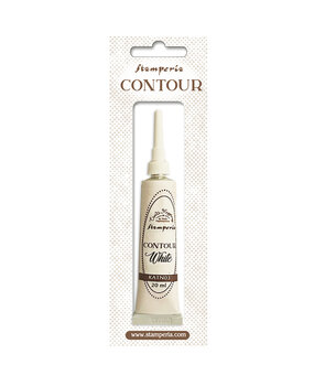 Stamperia Create Happiness Contour Liner White 20ml (KATN03)