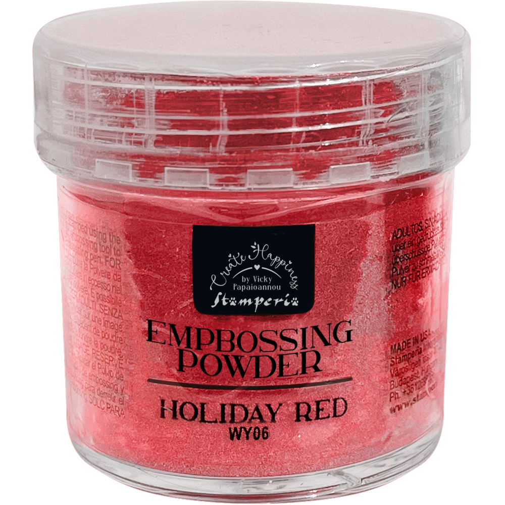Stamperia Create Happiness Embossing Powder Holiday Red 63 oz (WY06) (DISCONTINUED)