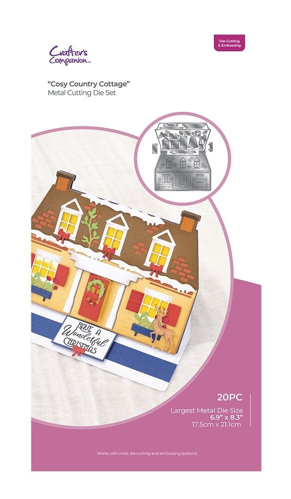 Crafter's Companion 3-in-1 Create-a-Card Cutting & Embossing Die Cosy Country Cottage (CC-DCE-MD-CCCO) (OUTLET)