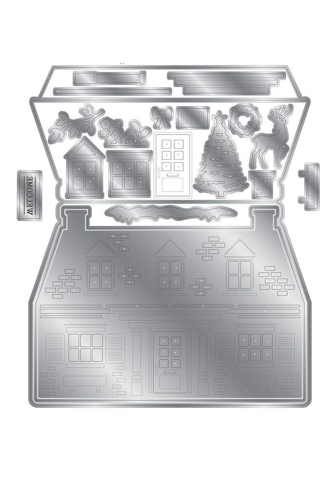 Crafter's Companion 3-in-1 Create-a-Card Cutting & Embossing Die Cosy Country Cottage (CC-DCE-MD-CCCO) (OUTLET)