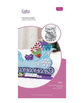 Crafter's Companion 3-in-1 Create-a-Card Cutting & Embossing Die Christmas Sleigh (CC-DCE-MD-CHSL) (OUTLET)
