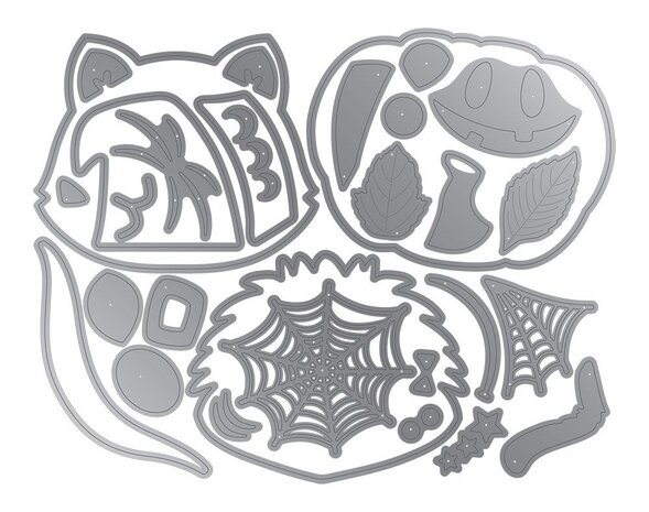 Crafter's Companion Halloween Treat Boxes Metal Die & Box Stencil (CC-DCE-MDS-HALTB) (OUTLET)