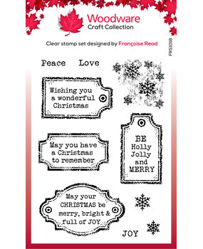 Woodware Christmas Old Labels Clear Stamps (FRS1018) (OUTLET) Woodware Christmas Old Labels Clear Stamps (FRS1018) (OUTLET)