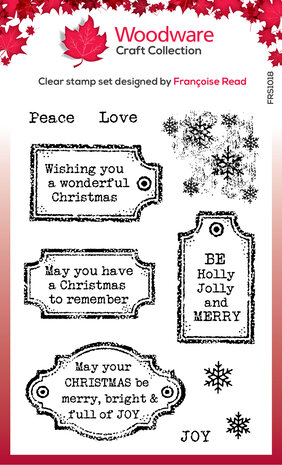 Woodware Christmas Old Labels Clear Stamps (FRS1018) (OUTLET) Woodware Christmas Old Labels Clear Stamps (FRS1018) (OUTLET)