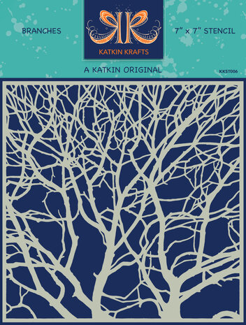 Katkin Krafts Branches 7x7 Inch Stencil (KKST006) (OUTLET)