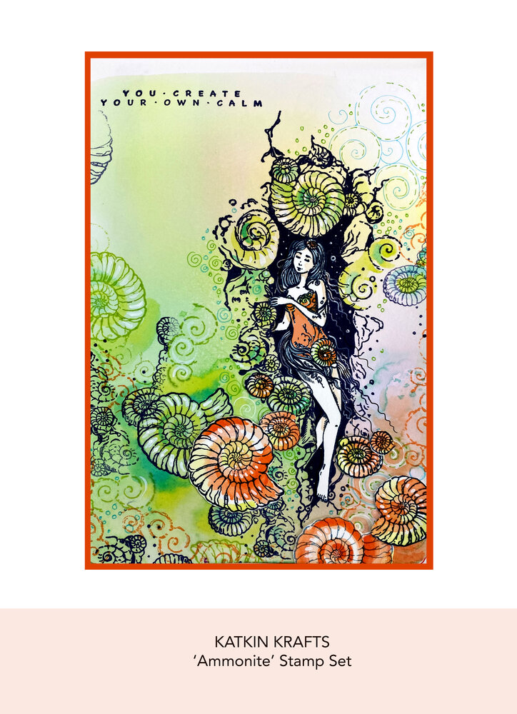 Katkin Krafts Ammonite A5 Clear Stamp Set (KK0026) (OUTLET)