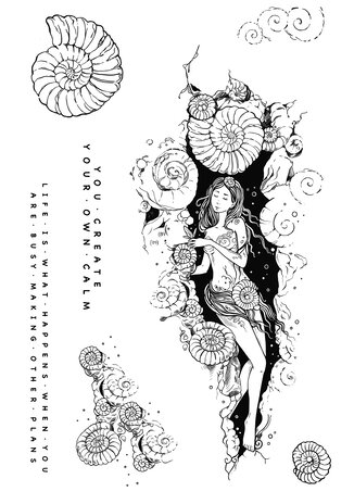 Katkin Krafts Ammonite A5 Clear Stamp Set (KK0026) (OUTLET)