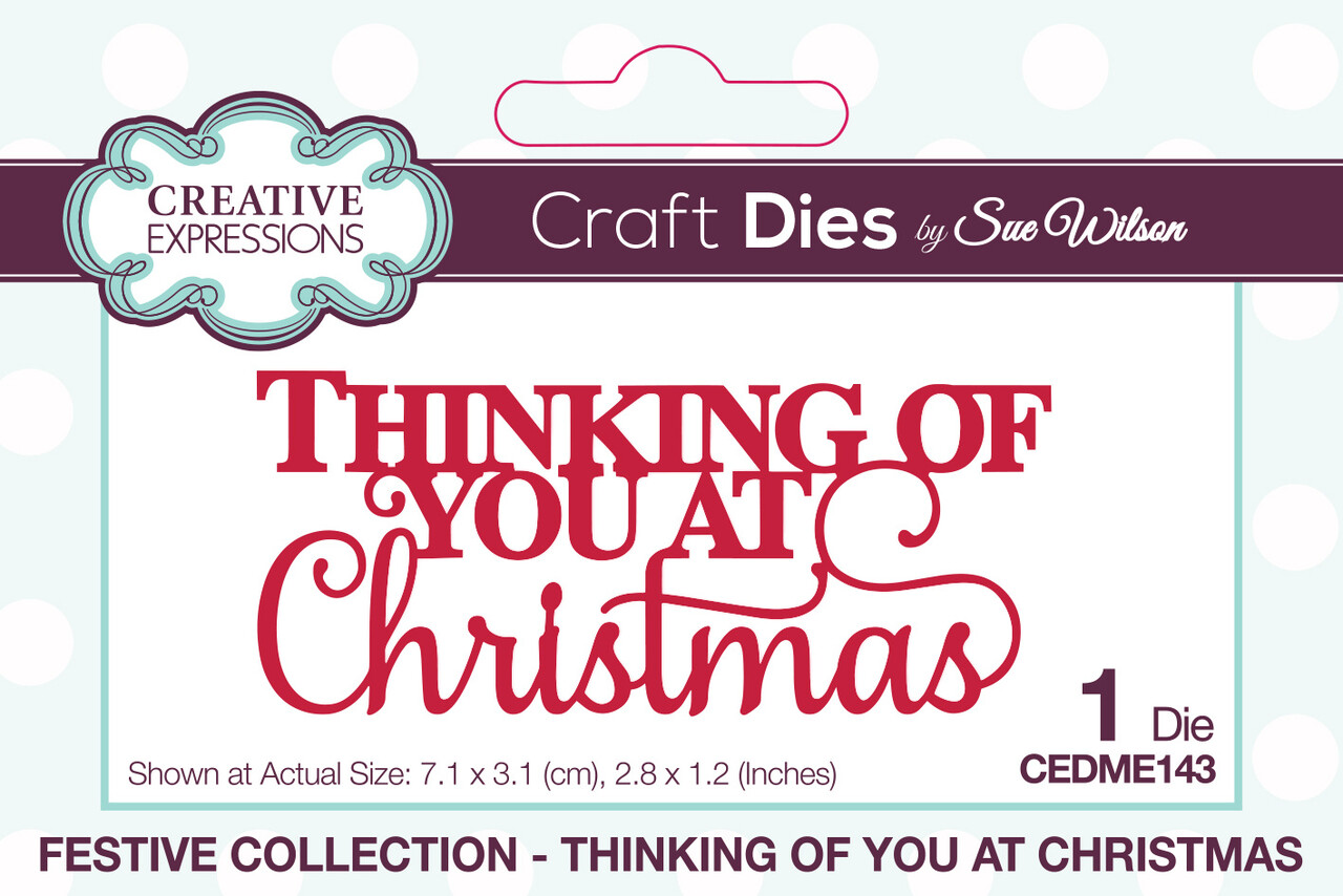 Creative Expressions Sue Wilson Craft Die Thinking Of You At Christmas (CEDME143) (OUTLET) Creative Expressions Sue Wilson Craft Die Thinking Of You At Christmas (CEDME143) (OUTLET)