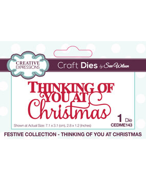 Creative Expressions Sue Wilson Craft Die Thinking Of You At Christmas (CEDME143) (OUTLET)