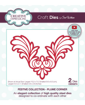 Creative Expressions Sue Wilson Craft Die Plume Corner (CED3274) (OUTLET)