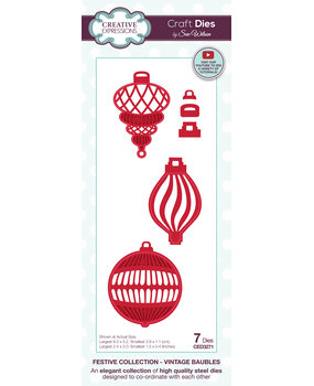 Creative Expressions Sue Wilson Craft Die Vintage Baubles (CED3271) (OUTLET) Creative Expressions Sue Wilson Craft Die Vintage Baubles (CED3271) (OUTLET)