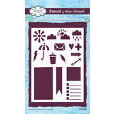 Creative Expressions Helen Colebrook Stencil A6 Let's Get Documenting (CEST115) (OUTLET)