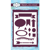Creative Expressions Helen Colebrook Stencil A5 Banners & Frames (CEST114) (OUTLET)