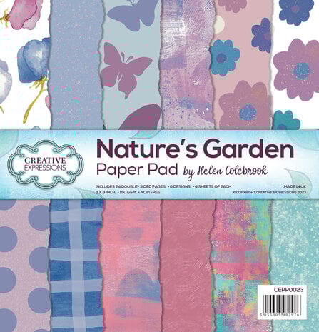 Creative Expressions Helen Colebrook 8x8 Inch Paper Pad Natures Garden (CEPP0023) (OUTLET) Creative Expressions Helen Colebrook 8x8 Inch Paper Pad Natures Garden (CEPP0023) (OUTLET)
